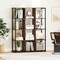 12-Cube Multi-Purpose 5-Tier Cube Storage Bookcase with Rustic Finish and Black Metal Frame